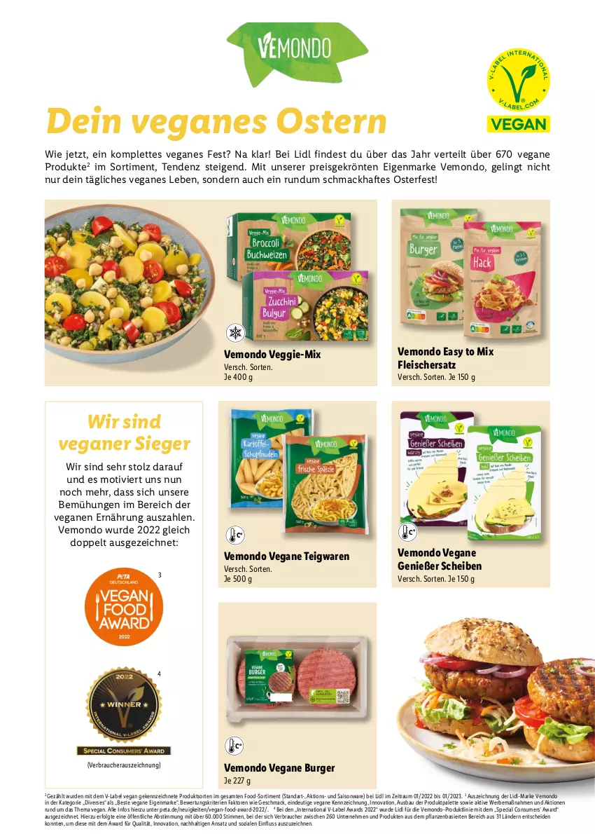 Aktueller Prospekt Lidl - Ostermagazin - von 12.03 bis 08.04.2023 - strona 21 - produkty: Bau, burger, eis, fleisch, LG, mac, Palette, pflanze, pflanzen, Rauch, reis, teigwaren, Ti, usb, veggie