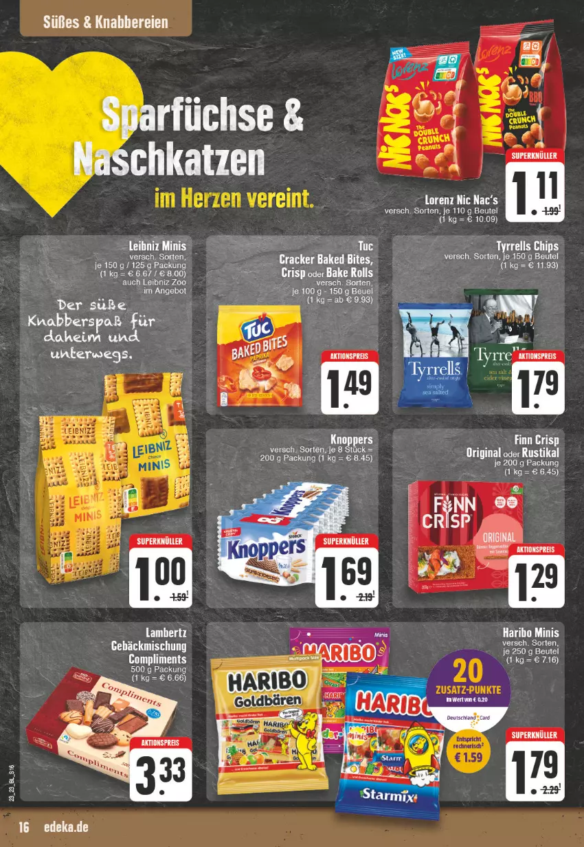 Aktueller Prospekt Edeka - Angebote der Woche - von 05.06 bis 10.06.2023 - strona 16 - produkty: aktionspreis, Amber, angebot, beutel, deka, eis, gebäckmischung, gin, haribo, lambertz, leibniz, reis, rwe, Ti