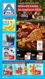 Gazetka promocyjna Aldi Nord - Aldi-Aktuell - Gazetka - ważna od 16.07 do 16.07.2022 - strona 1 - produkty: aldi, asti, banane, bananen, beutel, campari, cocktail, drink, Faltkorb, flasche, gin, grill, grill-lachs, Hähnchensteak, hähnchensteaks, korb, lachs, nuss, Schal, Schale, steak, steaks, Ti, ZTE
