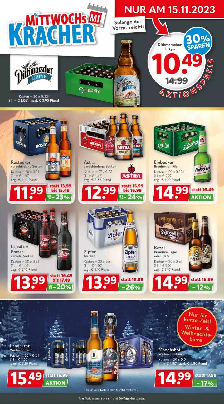 Aktueller Prospekt Getraenkeland - von 13.11 bis 25.11.2023 - strona 2 - produkty: aktionspreis, bestpreis, bestpreise, bier, eis, mars, pils, reis, rel, Rostocker, Ti, urtyp