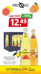 Gazetka promocyjna Getraenkeland - Gazetka - ważna od 25.11 do 25.11.2023 - strona 11 - produkty: Elan, frucht, getränk, getränke, grapefruit, maracuja, orange, rel, Spreequell, Ti, zitrone