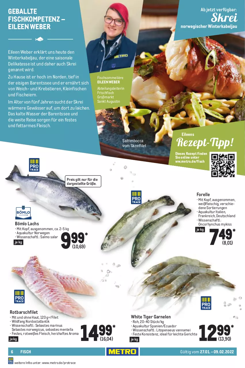 Aktueller Prospekt Metro - GastroJournal - von 27.01 bis 09.02.2022 - strona 6 - produkty: Abtei, aqua, ball, eier, eis, elle, ente, filet, fisch, fische, fleisch, forelle, frischfisch, garnelen, Heu, Krebs, lachs, Metro, reis, rel, rezept, Rotbarsch, rotbarschfilet, rwe, Stier, Ti, Tiere, wasser, weber, Wild