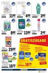 Gazetka promocyjna Metro - GastroJournal - Gazetka - ważna od 09.02 do 09.02.2022 - strona 23 - produkty: allzweckreiniger, auto, Becher, Fettlöser, Finish, flasche, geschirr, geschirrspülmittel, klarspüler, LG, natur, natura, persil, reiniger, salz, sprühflasche, spülmittel, Ti, tisch, vollwaschmittel, waschmittel, weck