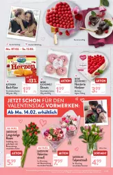 Gazetka promocyjna Aldi Nord - Aldi-Vorschau - Gazetka - ważna od 12.02 do 12.02.2022 - strona 25 - produkty: Alpenhain, aus der tiefkühlung, blume, blumen, Donut, donuts, gin, himbeer, joghur, joghurt, Käse, kuchen, Ria, rosen, sahne, Sahnejoghurt, Ti, torte, Vase, ZTE