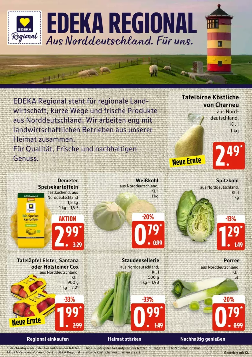 Aktueller Prospekt Edeka - Prospekte - von 14.09 bis 19.09.2026 - strona 10 - produkty: bio, deka, eis, elle, holsteiner, kartoffel, kartoffeln, nuss, reis, speisekartoffeln, spitzkohl, stauden, steiner, tafeläpfel, Ti, Weißkohl, ZTE