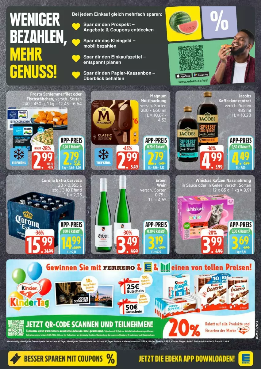 Aktueller Prospekt Edeka - Prospekte - von 14.09 bis 19.09.2026 - strona 12 - produkty: coupon, coupons, decke, deka, eis, kaffee, Kinder, kinder riegel, nuss, papier, reis, riegel, Ti, ZTE
