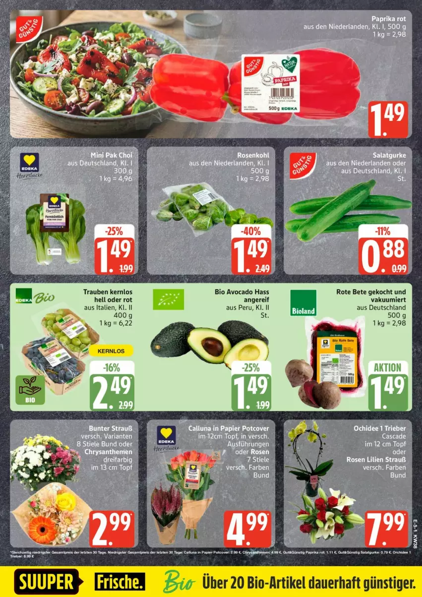 Aktueller Prospekt Edeka - Prospekte - von 14.09 bis 19.09.2026 - strona 7 - produkty: auer, avocado, bio, rote bete, Ti, trauben