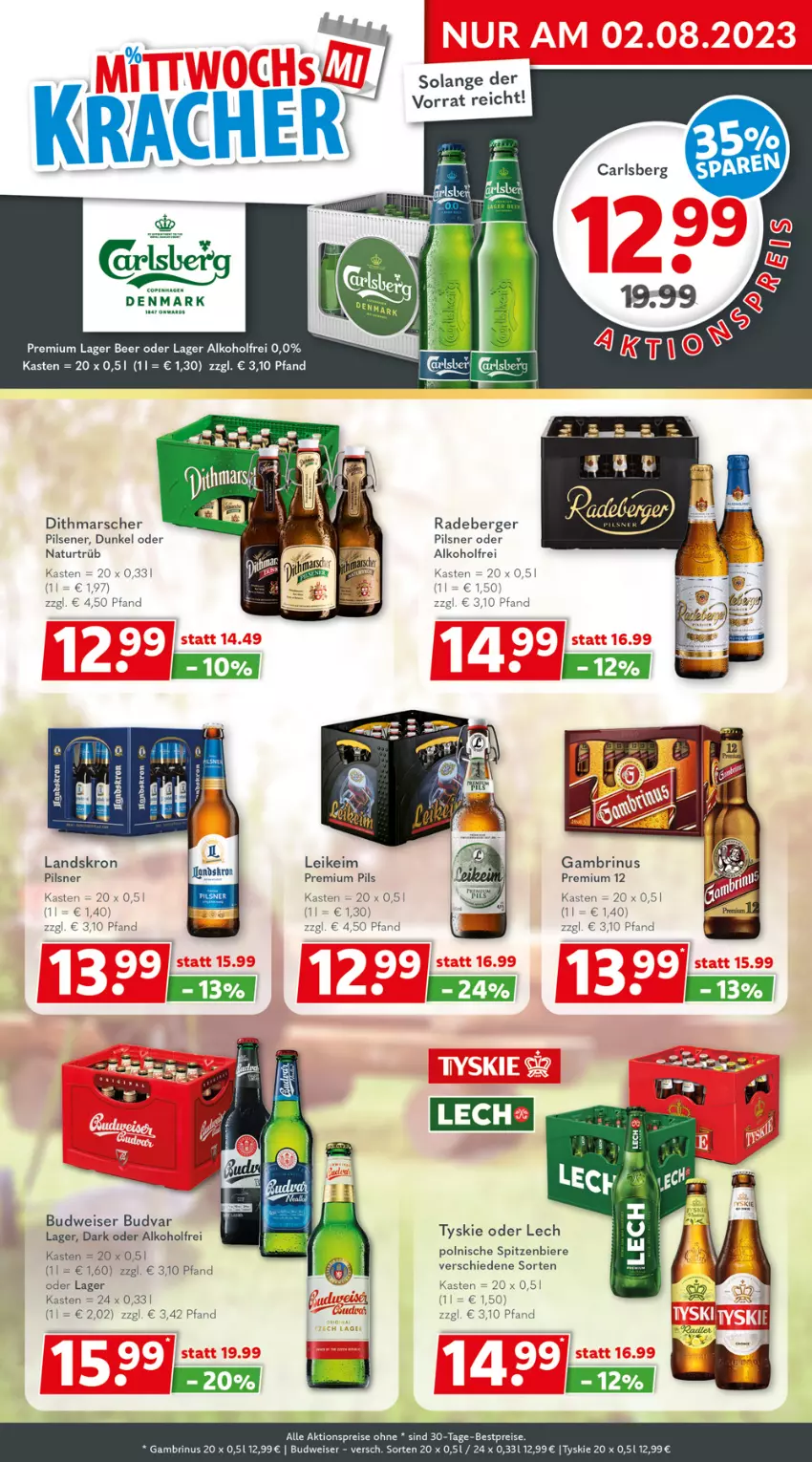 Aktueller Prospekt Getraenkeland - von 24.07 bis 05.08.2023 - strona 3 - produkty: aktionspreis, alkohol, Berger, bestpreis, bestpreise, bier, Biere, budweiser, eis, mars, natur, pils, pilsener, pilsner, premium pils, radeberger, reis, Ti, tyskie