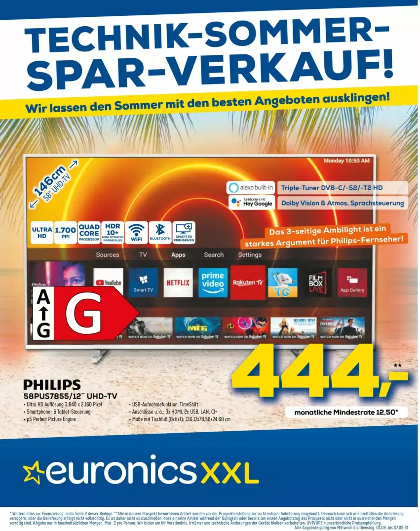 Aktueller Prospekt Euronics - Prospekte - von 01.09 bis 08.09.2021 - strona 1