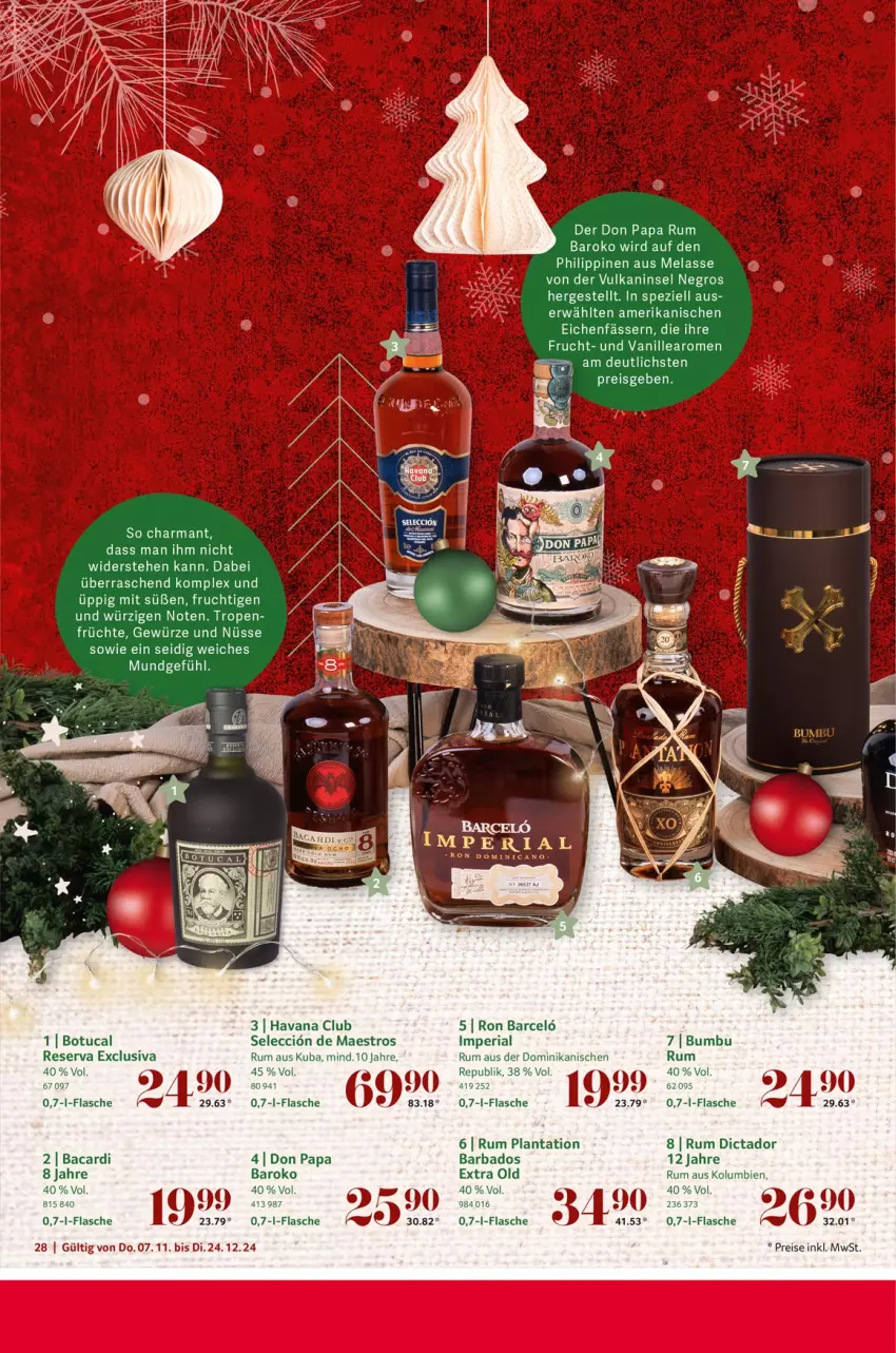 Aktueller Prospekt Selgros - Festlich genießen - von 07.11 bis 24.12.2024 - strona 28 - produkty: bacardi, Bad, eis, flasche, frucht, früchte, gewürz, harman, Havana Club, reis, Ria, rum, Spezi, Ti, tuc, vanille