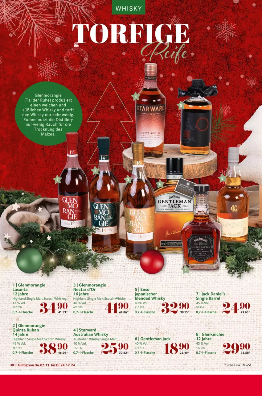 Aktueller Prospekt Selgros - Festlich genießen - von 07.11 bis 24.12.2024 - strona 30 - produkty: aust, eis, flasche, jack daniel, Jack Daniel’s, malz, Rauch, reis, rel, scotch, scotch whisky, single malt, Ti, whiskey, whisky, Yo