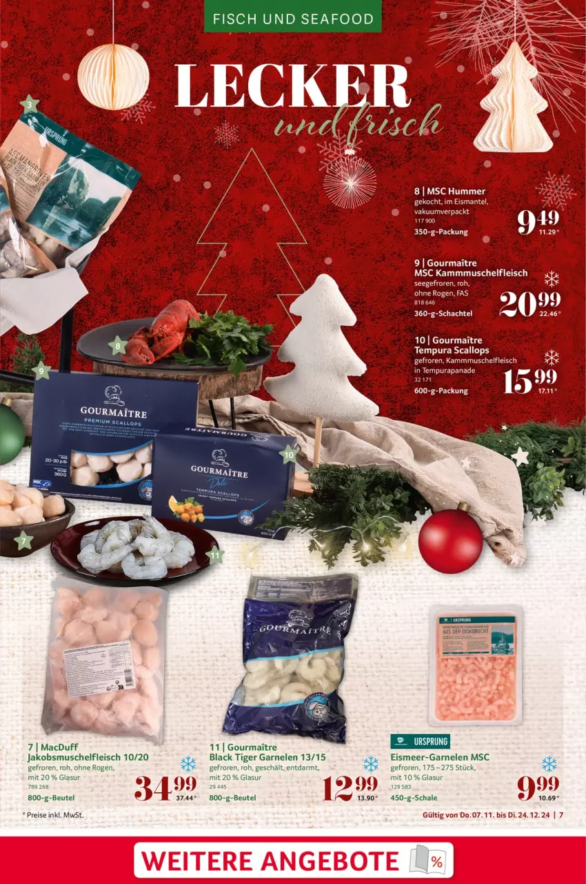 Aktueller Prospekt Selgros - Festlich genießen - von 07.11 bis 24.12.2024 - strona 7 - produkty: angebot, angebote, beutel, buch, eis, fisch, fleisch, garnelen, jako, lack, mac, Mantel, reis, Schal, Schale, Ti