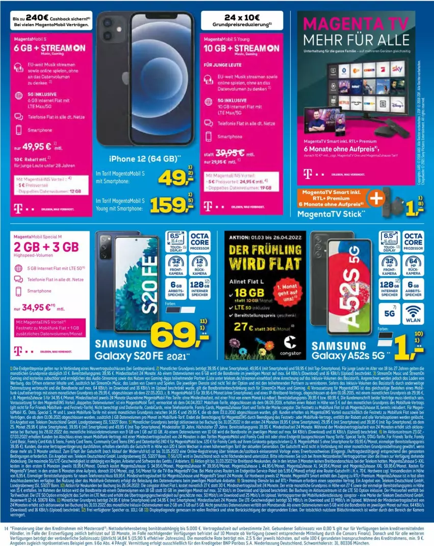 Aktueller Prospekt Euronics - Prospekte - von 02.03 bis 09.03.2022 - strona 14 - produkty: allnet flat, bett, Brei, buch, eis, ente, Heu, iphone, IPhone 12, LG, mastercard, reis, Samsung, smartphone, tee, Ti, Tiere, Yo