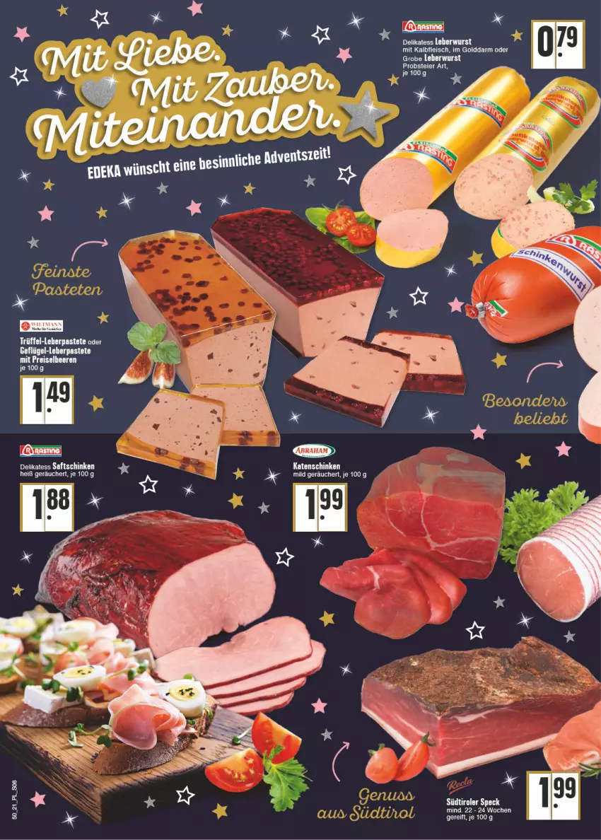 Aktueller Prospekt E Center - Angebote der Woche - von 13.12 bis 18.12.2021 - strona 6 - produkty: beere, beeren, eier, eis, fleisch, Kalbfleisch, katenschinken, leberwurst, mit kalbfleisch, obst, pastete, reis, schinken, Trüffel, wurst