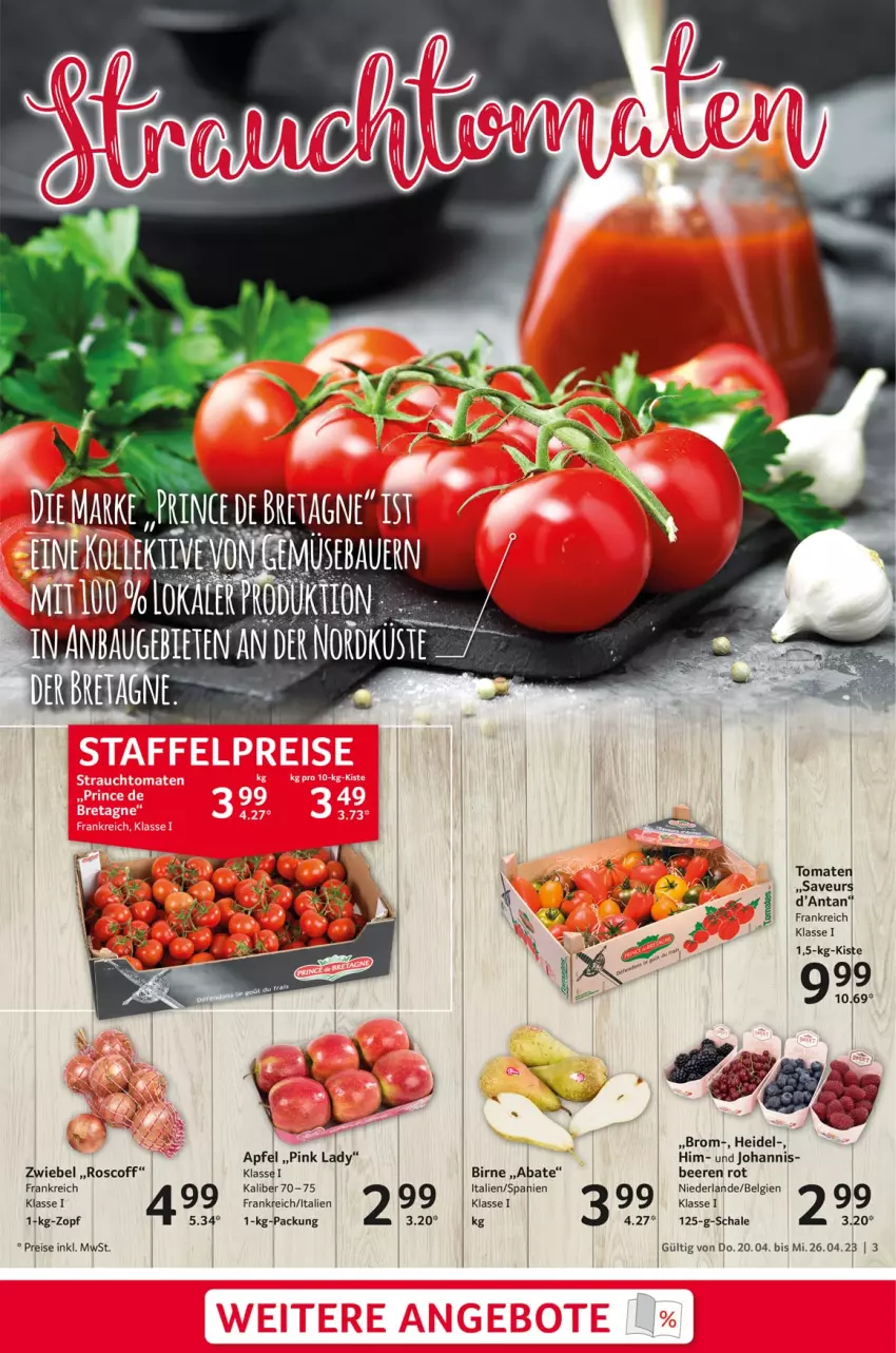 Aktueller Prospekt Selgros - Food - von 20.04 bis 26.04.2023 - strona 3 - produkty: apfel, beere, beeren, eis, LG, reis, Schal, Schale, Ti, tomate, tomaten, zwiebel