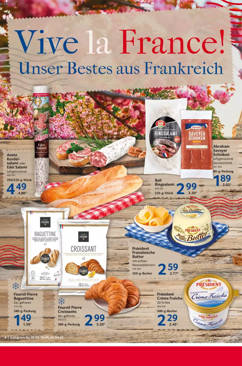 Aktueller Prospekt Selgros - Food - von 20.04 bis 26.04.2023 - strona 4 - produkty: acer, butter, creme, Croissant, croissants, meersalz, salami, salz, schinken, Ti