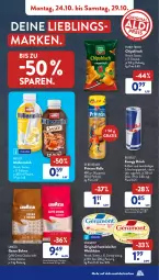 Gazetka promocyjna AldiSud - NÄCHSTE WOCHE - Gazetka - ważna od 29.10 do 29.10.2022 - strona 7 - produkty: aldi, beere, bohne, caffè crema, chips, chipsfrisch, classico, de beukelaer, drink, eis, energy drink, erdbeere, erfrischungsgetränk, flasche, französischer weichkäse, funny-frisch, géramont, getränk, gin, Käse, lavazza, lavazza ganze bohne, milch, Müller, müllermilch, prinzen rolle, red bull, reis, Ti, weichkäse, ZTE