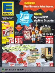 Gazetka promocyjna Edeka - Angebote der Woche - Gazetka - ważna od 04.06 do 04.06.2022 - strona 1 - produkty: alkohol, angebot, bohne, bohnen, braten, bratwurst, cremissimo, dallmayr, dallmayr prodomo, deka, discount, eis, elle, ente, flasche, gulasch, instant-kaffee, jungbullen, kaffee, mac, mini-rispentomaten, prodomo, reis, rel, rind, rinder, rinderbraten, rispentomaten, rouladen, Schal, Schale, schnitten, sim, Ti, tomate, tomaten, top-preis, wurst, ZTE