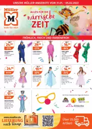 Gazetka promocyjna Mueller - Alles für die närrische Zeit - Gazetka - ważna od 05.02 do 05.02.2022 - strona 1 - produkty: angebot, angebote, eis, elle, fairy, Jungfrau, keks, kleid, LG, monster, Müller, Overall, spielwaren, Ti