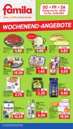 Gazetka promocyjna Famila - Prospekte - Gazetka - ważna od 10.08 do 10.08.2024 - strona 1 - produkty: Becher, bley, blume, blumen, blumenkohl, bratwurst, caffe, eier, Eierkocher, eis, elle, flasche, grill, grillbratwurst, holländischer schnittkäse, Holz, hüftsteak, Käse, Kocher, krombache, krombacher, Kühne, leberwurst, leerdammer, milch, moskovskaya, mövenpick, Müller, müllermilch, natur, pizza, reis, rind, rinder, rügenwalder, rum, schnittkäse, steak, tee, teewurst, teller, Ti, Töpfchen, wodka, wurst, ZTE