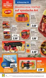 Gazetka promocyjna Lidl - Aktionsprospekt - Gazetka - ważna od 05.08 do 05.08.2023 - strona 36 - produkty: Bad, buch, chorizo, dip, eis, garnelen, jamón serrano, Käse, latte, Manchego, olive, oliven, paprika, reis, reiseveranstalter, salami, serrano, Tapas, Ti