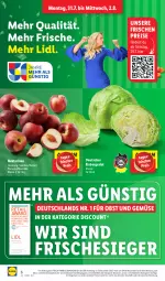 Gazetka promocyjna Lidl - Aktionsprospekt - Gazetka - ważna od 05.08 do 05.08.2023 - strona 8 - produkty: Abtei, angebot, discount, eis, eisbergsalat, ente, frucht, magazin, Nektar, nektarinen, obst, Obst und Gemüse, reis, salat, Ti, und gemüse