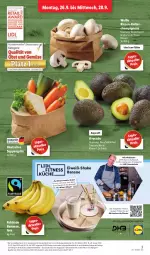 Gazetka promocyjna Lidl - Aktionsprospekt - Gazetka - ważna od 01.10 do 01.10.2022 - strona 3 - produkty: aust, avocado, banane, bananen, Bau, champignon, champignons, discount, eis, elle, küche, lebensmittel, monitor, obst, Obst und Gemüse, pril, reis, rezept, shake, Sport, suppe, suppen, Ti, und gemüse