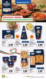 Gazetka promocyjna Lidl - Aktionsprospekt - Gazetka - ważna od 01.10 do 01.10.2022 - strona 38 - produkty: aufstrich, brot, brotaufstrich, frutti di mare, fusilli, grana, grana padano, hartkäse, italiamo, italienischer hartkäse, Käse, ndk, nuss, padano, parmigiano, parmigiano reggiano, pasta, Rana, reggiano, Schal, Schale, Ti