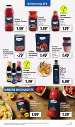 Gazetka promocyjna Lidl - Aktionsprospekt - Gazetka - ważna od 01.10 do 01.10.2022 - strona 39 - produkty: angebot, balsam, balsamico, basilikum, dell, eis, elle, filet, filets, in olivenöl, italiamo, kirsch, natives olivenöl, olive, oliven, olivenöl, olivenöl extra, pasta, reis, saft, Sardellen, sauce, saucen, Ti, tomate, tomaten, Tomatensaft, tomatensauce, ZTE