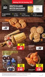 Gazetka promocyjna Lidl - Aktionsprospekt - Gazetka - ważna od 01.10 do 01.10.2022 - strona 5 - produkty: brot, brötchen, butter, ciabatta, creme, Croissant, croissants, dinkelbrötchen, eis, keks, lebensmittel, Muffin, nuss, Nussschnecke, oreo, reis, Ti