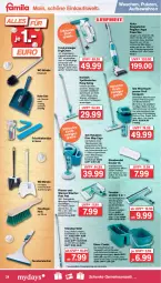 Gazetka promocyjna Famila - Prospekte - Gazetka - ważna od 11.02 do 11.02.2023 - strona 24 - produkty: akku, aqua, Bad, bodenwischer, bürste, edelstahl, eimer, eis, elle, fenster, fenstersauger, Holz, HP, mikrofaser, Reinigung, reis, ring, rwe, Saugwischer, staubwedel, Teleskop, teleskopstiel, teller, Ti, Tiere, tisch, tragegriff, tuc, Wanne, wasser, WC-Bürste, wedel, Wischmopp