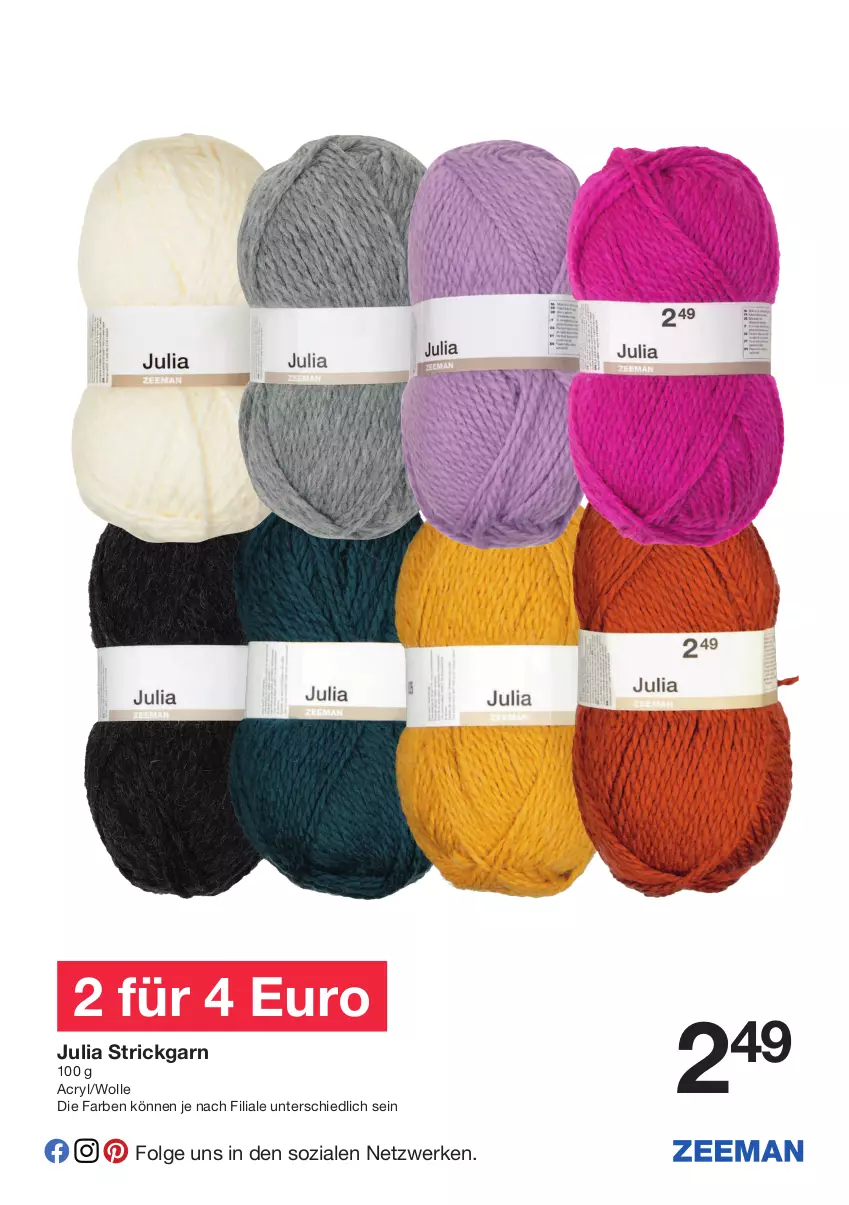 Aktueller Prospekt Zeeman - Prospekte - von 29.01 bis 04.02.2022 - strona 9 - produkty: LG, Strickgarn, wolle