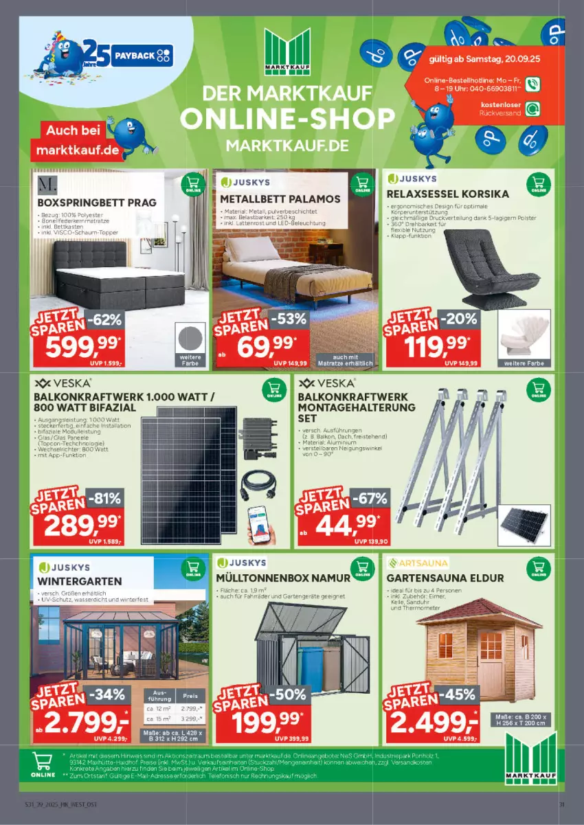 Aktueller Prospekt Marktkauf - Prospekt - von 21.09 bis 27.09.2025 - strona 31 - produkty: beleuchtung, eis, Garten, gsw, kraft, matratze, reis, Ti