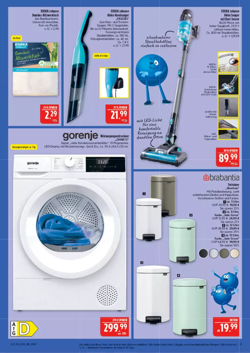 Aktueller Prospekt Marktkauf - Prospekt - von 21.09 bis 27.09.2025 - strona 33 - produkty: akku, asti, bambus, Behälter, decke, Deckel, deka, eimer, eis, gorenje, kraft, led-licht, Lithium-Lonen-Akku, möbel, Reinigung, reis, Signal, Ti, tisch, treteimer, tuc, wasser, weck, ZTE