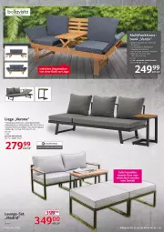 Gazetka promocyjna Selgros - Nonfood - Gazetka - ważna od 29.06 do 29.06.2022 - strona 23 - produkty: abdeckhaube, armlehnen, Bank, beistelltisch, eis, Holz, kissen, Liege, lounge-set, schrauben, Ti, tisch