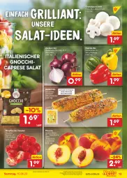 Gazetka promocyjna Netto Marken-Discount - Filial-Angebote - Gazetka - ważna od 10.06 do 10.06.2023 - strona 13 - produkty: angebot, bestpreis, butter, Cap, champignon, champignons, eis, fleisch, gnocchi, grill, kräuter, kräuterbutter, mais, marinade, paprika, pfirsich, pfirsiche, pflaume, pflaumen, reis, salat, Schal, Schale, Ti, tomate, tomaten, ZTE, zucker, zuckermais, zwiebel, zwiebeln