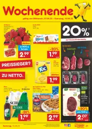 Gazetka promocyjna Netto Marken-Discount - Filial-Angebote - Gazetka - ważna od 10.06 do 10.06.2023 - strona 27 - produkty: angebot, beef, beere, beeren, bestpreis, bier, Biere, bio, cracker, eis, erdbeere, erdbeeren, filegro, filet, fleisch, hüftsteak, iglo, Kinder, reis, reiss, rind, rinder, Rindersteak, roastbeef, saft, Schal, Schale, schlemmer-filet, steak, steaks, Ti, tuc, wurst, wurst in selbstbedienung, ZTE