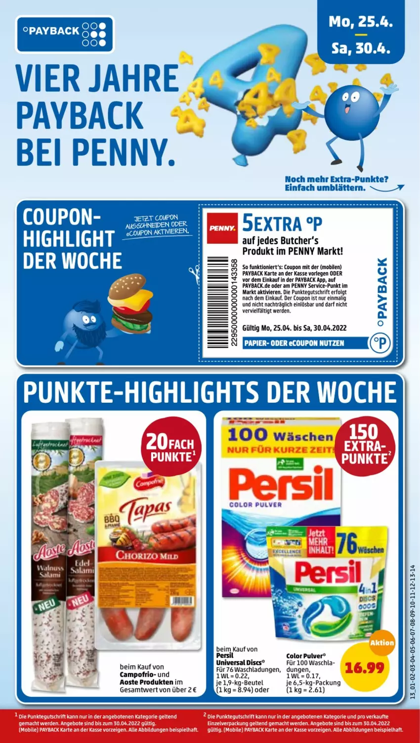 Aktueller Prospekt Penny - Prospekte - von 25.04 bis 30.04.2022 - strona 15 - produkty: angebot, angebote, beutel, campofrio, coupon, eis, erde, LG, mac, papier, payback, persil, Ti