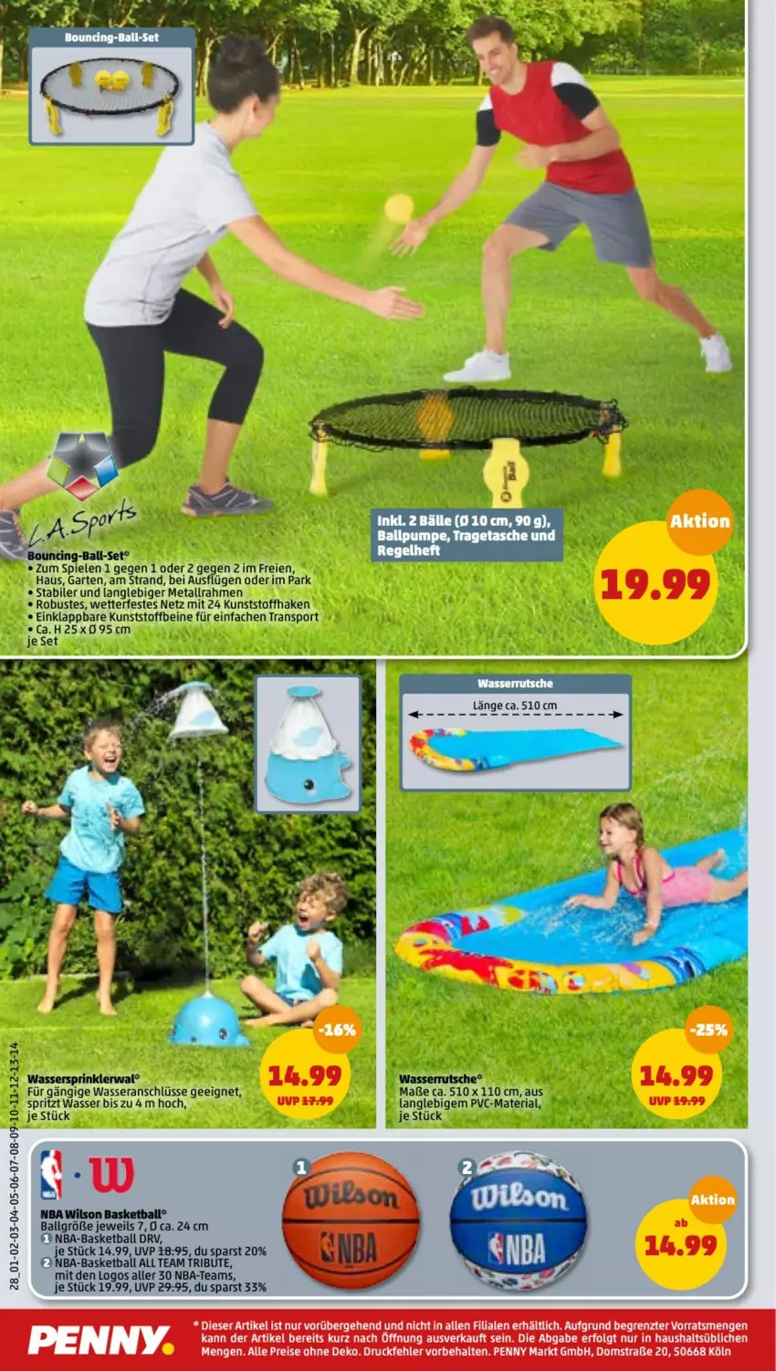 Aktueller Prospekt Penny - Prospekte - von 25.04 bis 30.04.2022 - strona 28 - produkty: ball, eis, Garten, LG, reis, Ria, Spiele, Sport, Tasche, Ti, tragetasche, wasser, wasserrutsche, ZTE