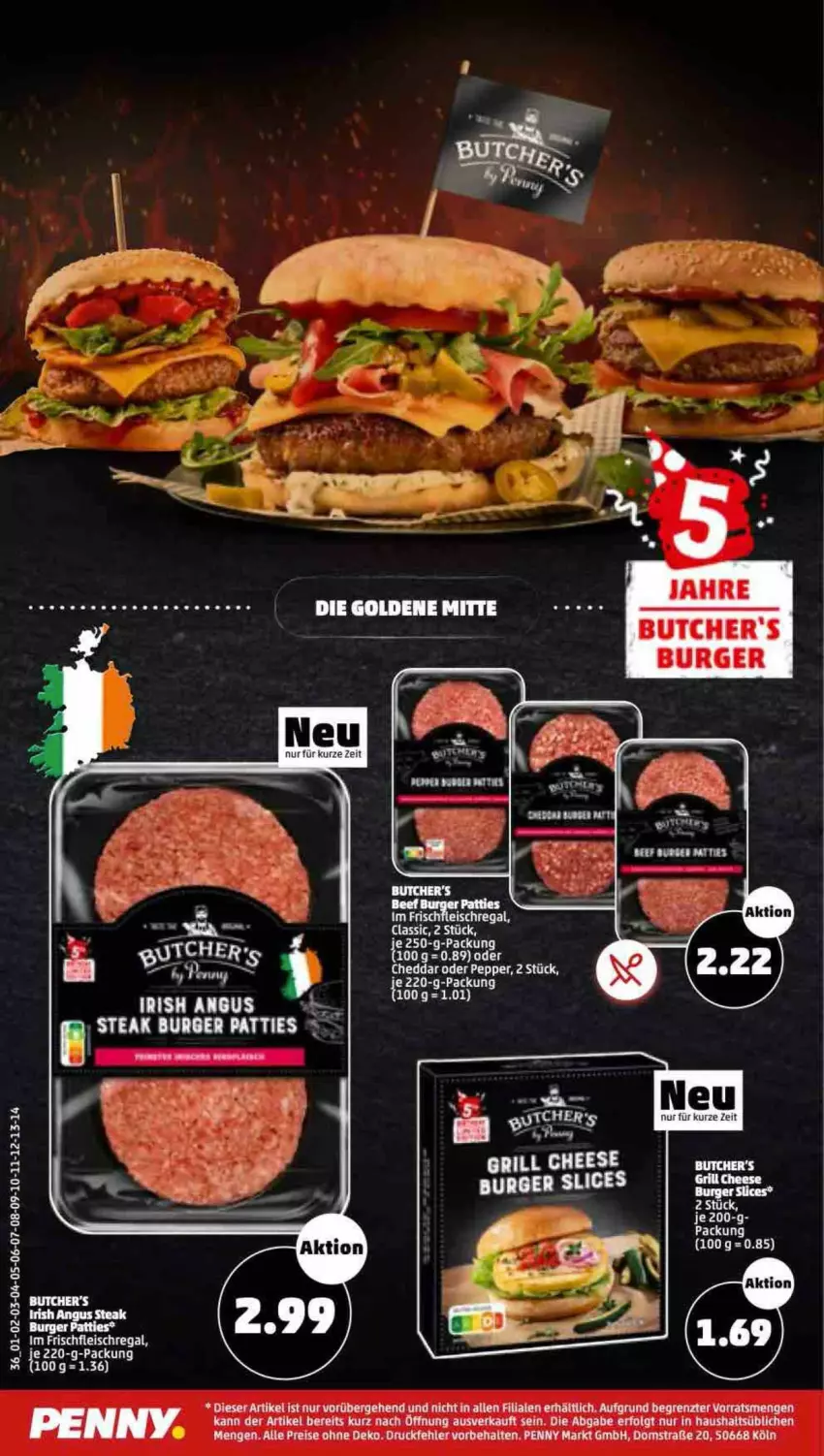 Aktueller Prospekt Penny - Prospekte - von 25.04 bis 30.04.2022 - strona 36 - produkty: burger, butcher's, cheddar, eis, fleisch, LG, regal, reis, tee, Ti, ZTE