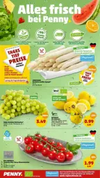 Gazetka promocyjna Penny - Prospekte - Gazetka - ważna od 30.04 do 30.04.2022 - strona 2 - produkty: bio, bio-zitronen, eis, elle, fenster, fisch, fische, Heu, natur, reis, rispentomaten, Schal, Schale, spargel, tafeltrauben, Ti, tiefpreis, tomate, tomaten, trauben, uhr, zitrone, zitronen