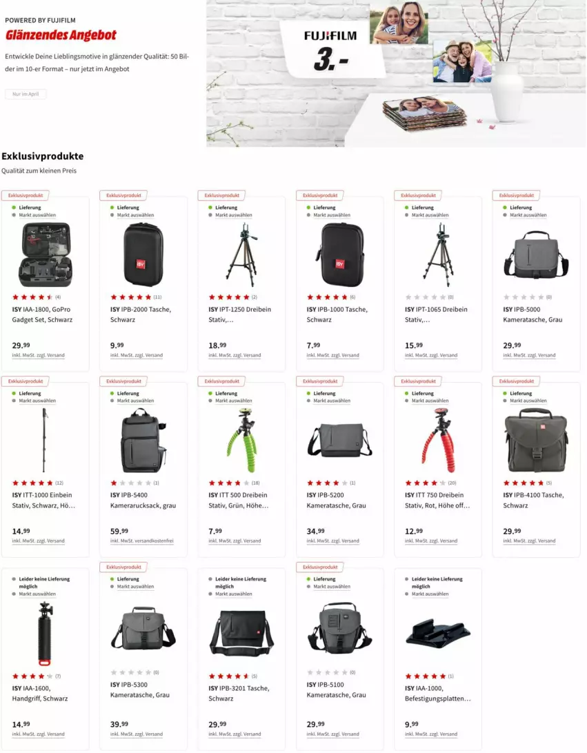 Aktueller Prospekt Media Markt - Prospekte - von 20.04 bis 27.04.2022 - strona 3 - produkty: angebot, eis, GoPro, kamera, leine, reis, rucksack, sac, Tasche, Ti, WICK