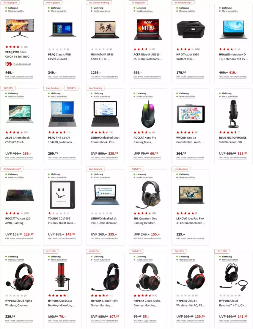 Aktueller Prospekt Media Markt - Prospekte - von 20.04 bis 27.04.2022 - strona 8 - produkty: acer, asus, gaming maus, Headset, HP, huawei, Huawei Mate, Huawei MateBook, jbl, lack, lenovo, mac, MateBook, Maus, ndk, notebook, office, OfficeJet, quad, rel, tablet, tablett, Ti, usb, wok