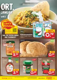 Gazetka promocyjna Netto Marken-Discount - Filial-Angebote - Gazetka - ważna od 14.01 do 14.01.2023 - strona 13 - produkty: angebot, backofen, bestpreis, bio, brot, Brühe, eis, Fladenbrot, Gemüsebrühe, kokos, kokosnuss, Kokosnussmilch, linsen, milch, nuss, Ofen, reis, rezept, rezepte, Rote Linsen, sirup, stube, Ti, tomate, tomaten, ZTE