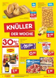 Gazetka promocyjna Netto Marken-Discount - Filial-Angebote - Gazetka - ważna od 14.01 do 14.01.2023 - strona 2 - produkty: angebot, backofen, bestpreis, brötchen, eis, flammkuchen, joghur, joghurt, kaffee, kartoffel, kartoffeln, kuchen, lamm, maggi, maggi würze, milka, milka schokolade, ndk, Ofen, pizza, reis, sahne, schoko, schokolade, speisekartoffeln, steinofen, steinofen pizza, stube, Ti, wagner, zott