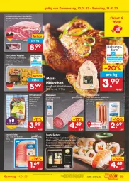 Gazetka promocyjna Netto Marken-Discount - Filial-Angebote - Gazetka - ważna od 14.01 do 14.01.2023 - strona 33 - produkty: angebot, auer, axe, bestpreis, buch, chicken nuggets, curry, dip, Edelsalami, eis, flakes, fleisch, Geflügel, Haxe, Holz, ingwer, joghur, joghurt, jungbullen, kräuter, lachs, lachsschinken, mais, natur, nuggets, reis, ring, salami, sauce, schinken, schwein, soja, sojasauce, Sushi, Ti, wasa, wein, wiener, wurst, wurst in selbstbedienung, ZTE