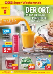 Gazetka promocyjna Netto Marken-Discount - Filial-Angebote - Gazetka - ważna od 13.08 do 13.08.2022 - strona 36 - produkty: auer, bresso, brötchen, coppenrath, dauertiefpreis, eis, exquisa, frischkäse, Käse, konfitüre, konfitüre extra, kühlregal, ndk, regal, reis, smoothie, Ti, tiefpreis, true fruits, versandkostenfrei, zentis