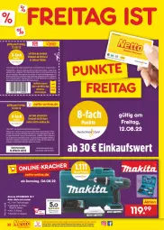 Gazetka promocyjna Netto Marken-Discount - Filial-Angebote - Gazetka - ważna od 13.08 do 13.08.2022 - strona 38 - produkty: akku, akku-bohrschrauber, Bohrschrauber, buch, coupon, deutschlandcard, discount, eduscho, eis, erde, guthabenkarte, gutschein, gutscheine, Holz, korb, mac, Makita, marken-discount, milch, ndk, Rauch, reis, Tchibo, Ti, versandkostenfrei