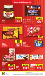 Gazetka promocyjna Lidl - Aktionsprospekt - Gazetka - ważna od 13.01 do 13.01.2024 - strona 12 - produkty: angebot, bounty, chips, choclait chips, choco crossies, coupon, crossies, delice, elle, Kinder, Kinder Delice, kinder schokolade, mars, milky way, ndk, nestlé, nutella, Schal, Schale, schoko, schokolade, snickers, teller, Ti, twix