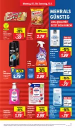 Gazetka promocyjna Lidl - Aktionsprospekt - Gazetka - ważna od 13.01 do 13.01.2024 - strona 13 - produkty: after shave, angebot, aust, axe, balsam, beutel, body, bodyspray, Cien, Cillit, cillit bang, coupon, eis, Handseife, hanuta, Kaustreifen, Make-up, Rauch, reifen, Reinigung, reinigungstücher, reis, rwe, sagrotan, Seife, Ti, tisch, tücher, ZTE